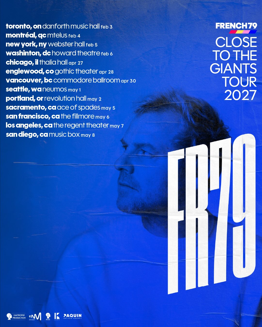 French 79 CLOSE TO THE GIANTS TOUR Poster 2027
